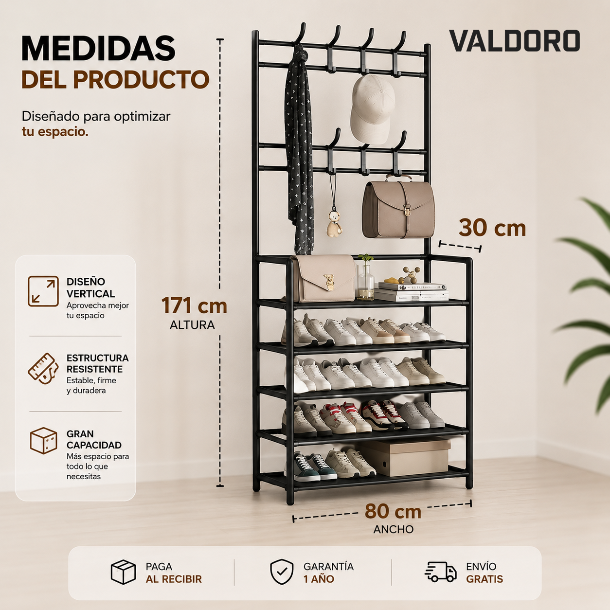 Organizador de 5 niveles - Zapatero y Ropero